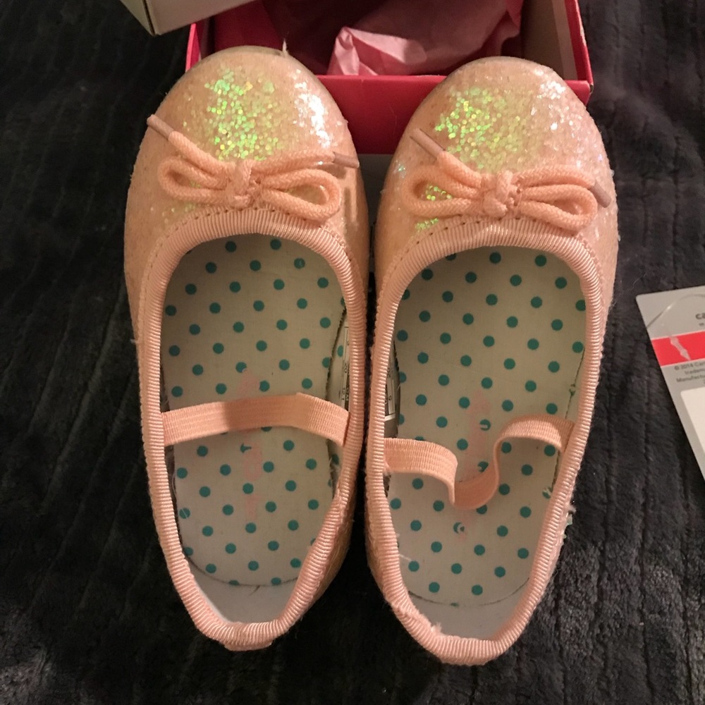 Carter’s pink glitter baby toddler dress shoes